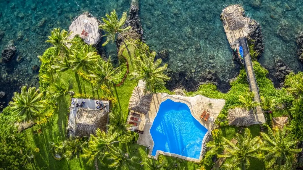 oceanfront drone view